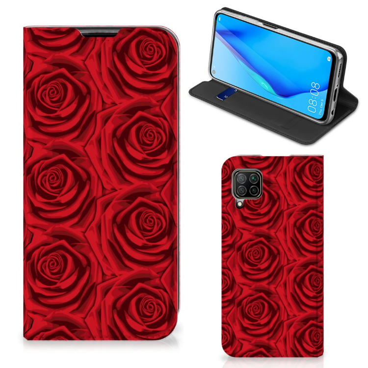 Huawei P40 Lite Smart Cover Red Roses