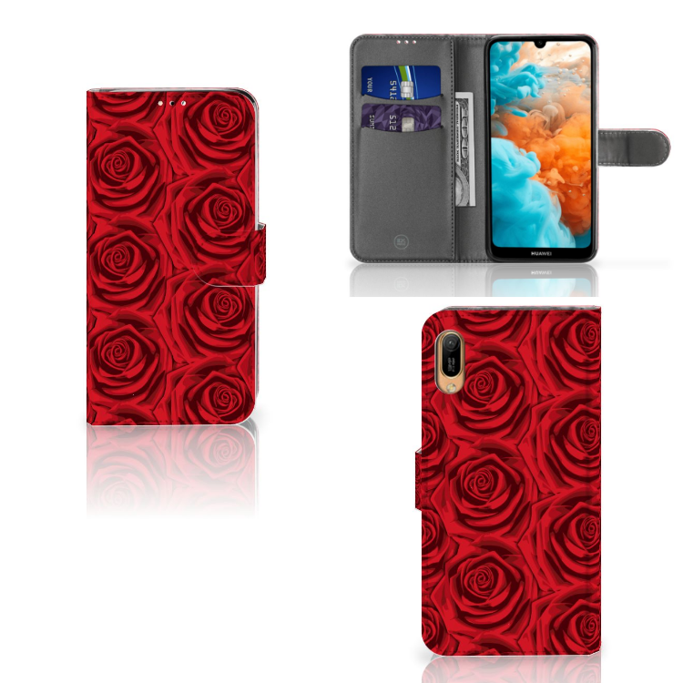 Huawei Y6 (2019) Hoesje Red Roses