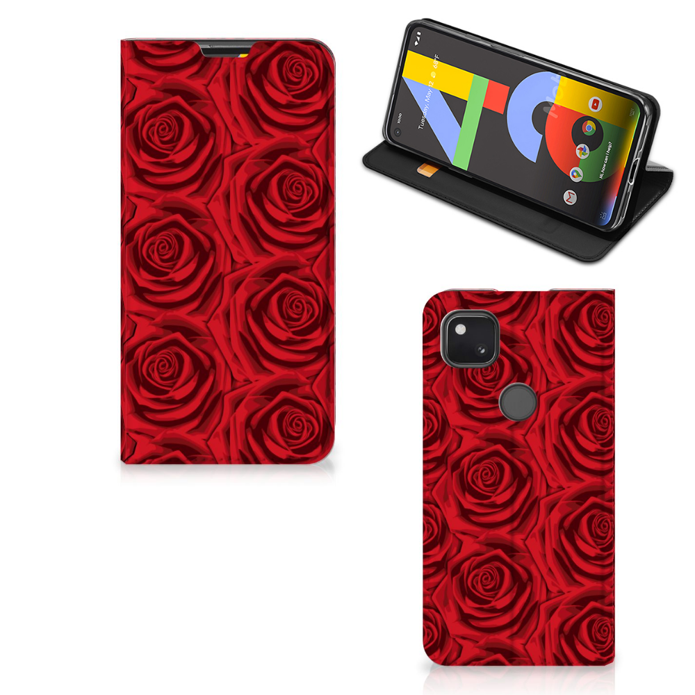 Google Pixel 4a Smart Cover Red Roses