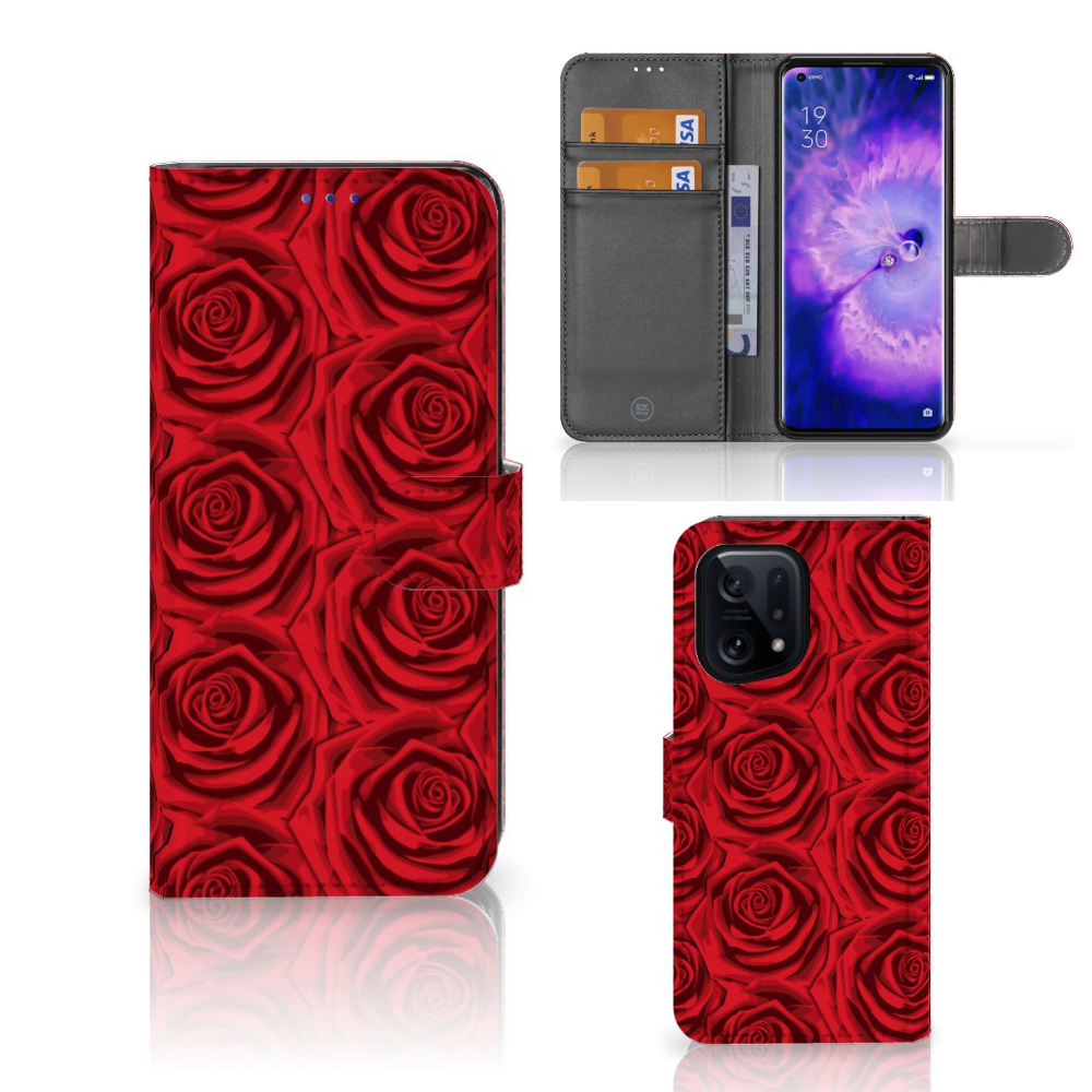OPPO Find X5 Hoesje Red Roses