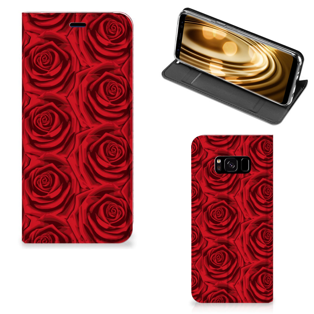 Samsung Galaxy S8 Uniek Standcase Hoesje Red Roses