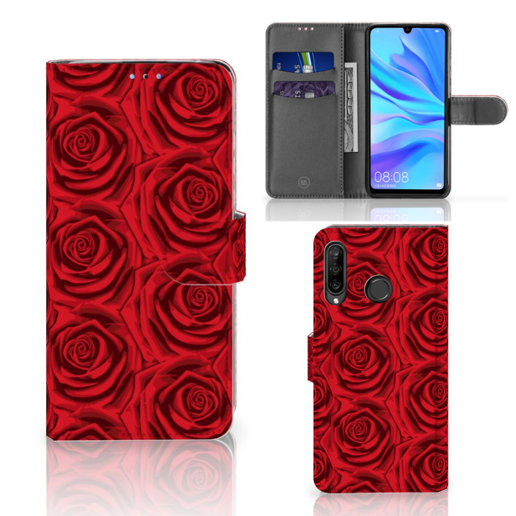Huawei P30 Lite (2020) Hoesje Red Roses