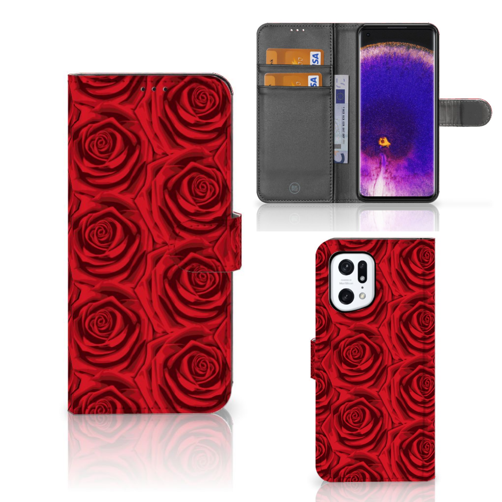 OPPO Find X5 Pro Hoesje Red Roses