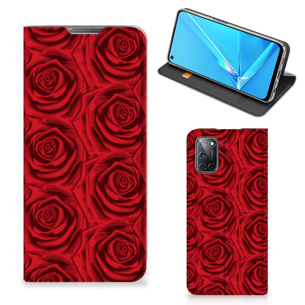 OPPO A52 | A72 Smart Cover Red Roses