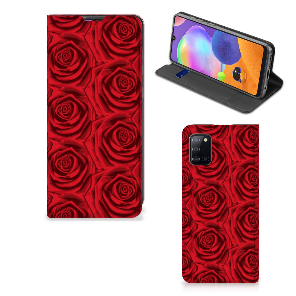 Samsung Galaxy A31 Smart Cover Red Roses