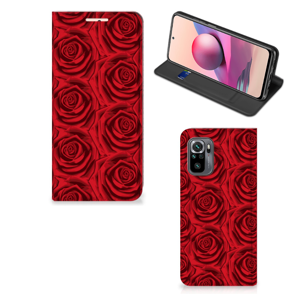 Xiaomi Redmi Note 10 4G | 10S | Poco M5s Smart Cover Red Roses