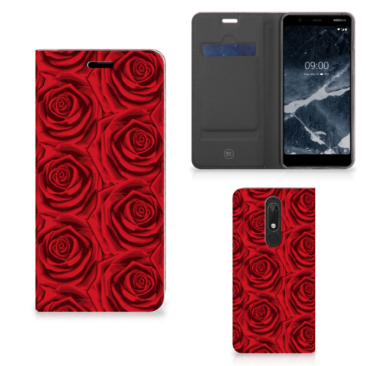 Nokia 5.1 (2018) Smart Cover Red Roses