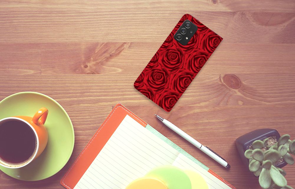 Samsung Galaxy A52 Smart Cover Red Roses