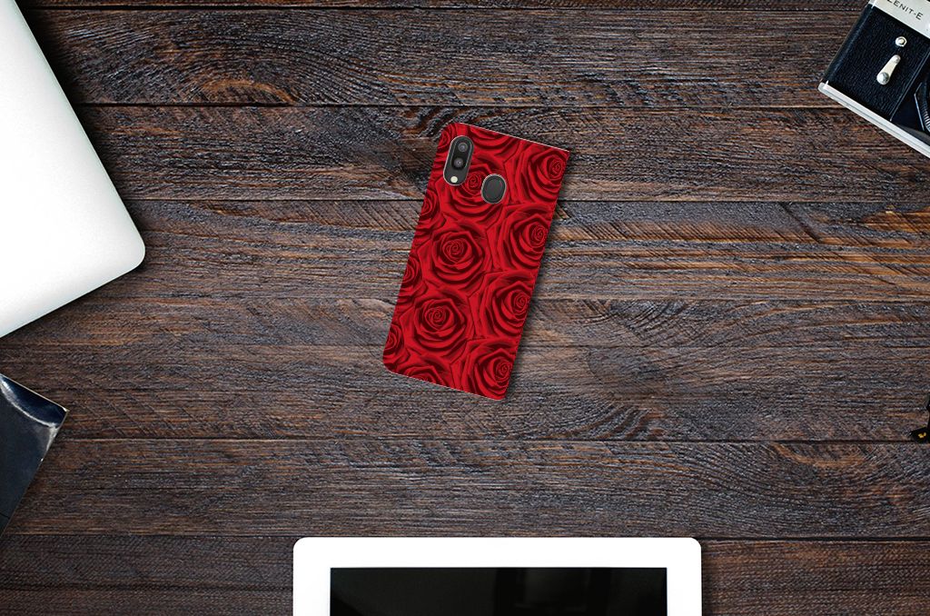 Samsung Galaxy M20 Smart Cover Red Roses