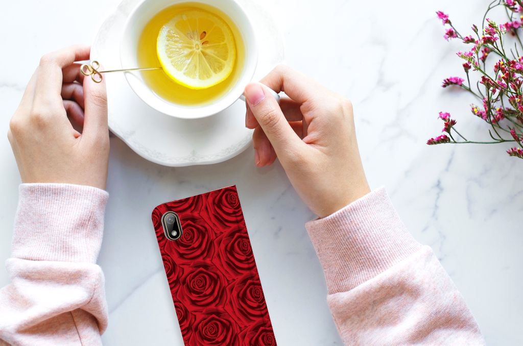 Huawei Y5 (2019) Smart Cover Red Roses