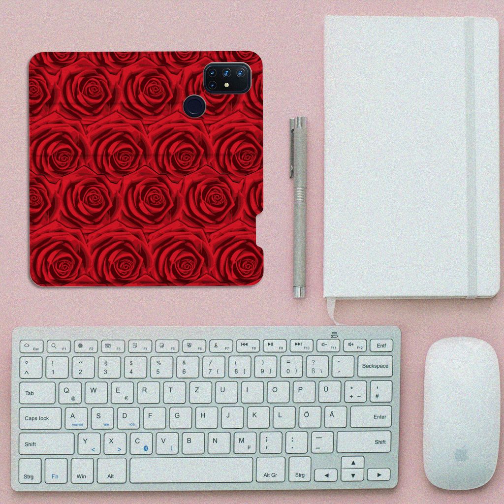 OnePlus Nord N10 5G Smart Cover Red Roses