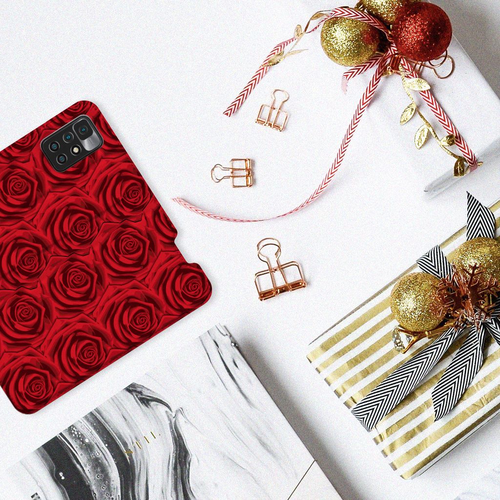 Xiaomi Redmi 10 Smart Cover Red Roses