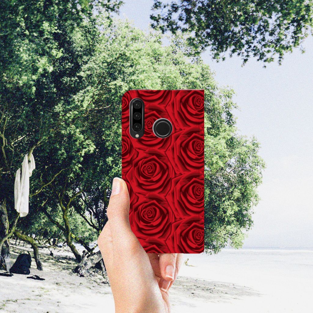 Huawei P30 Lite New Edition Smart Cover Red Roses