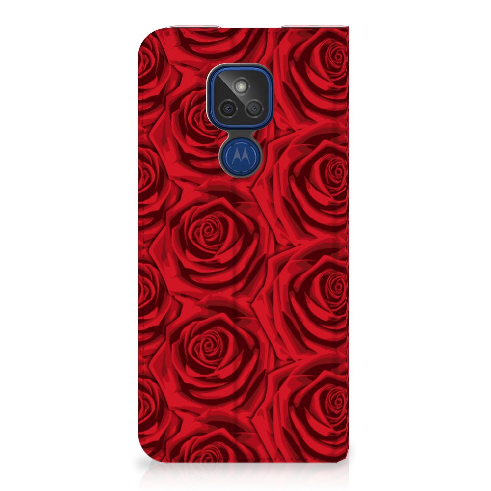 Motorola Moto G9 Play Smart Cover Red Roses
