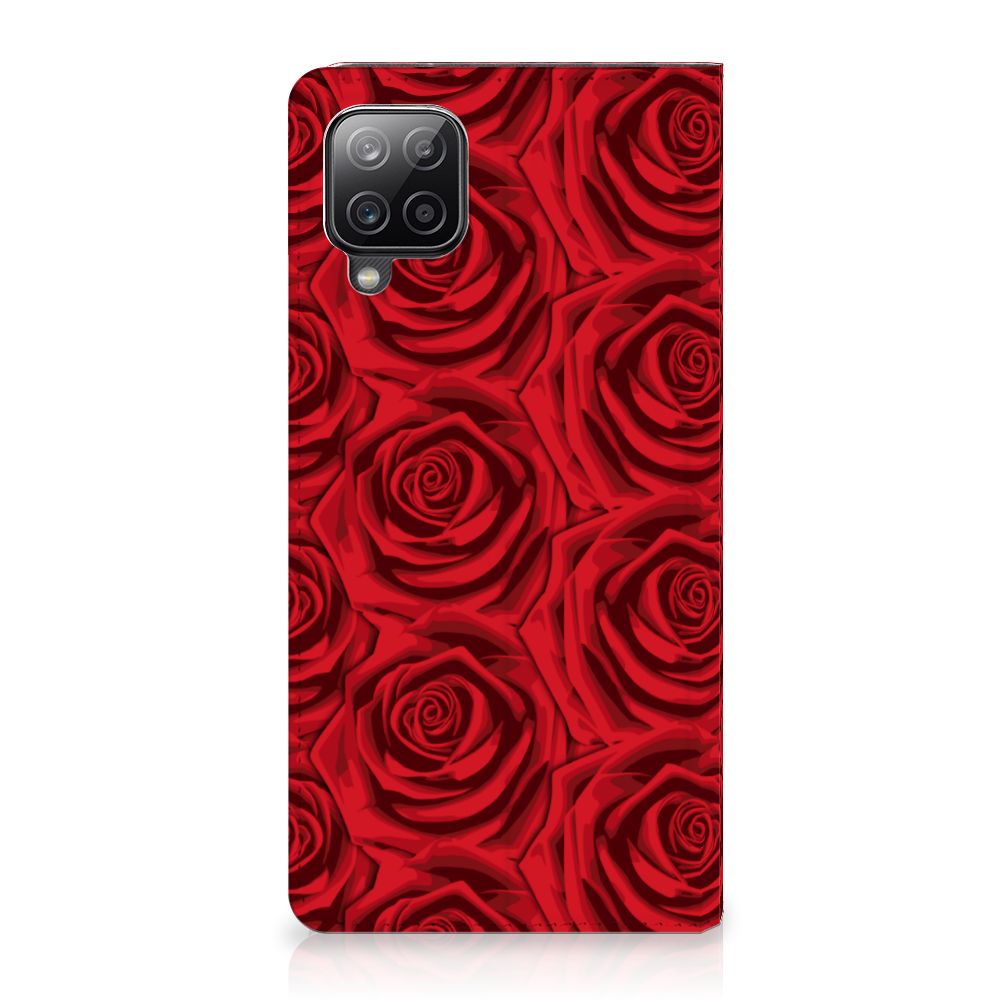 Samsung Galaxy A12 Smart Cover Red Roses