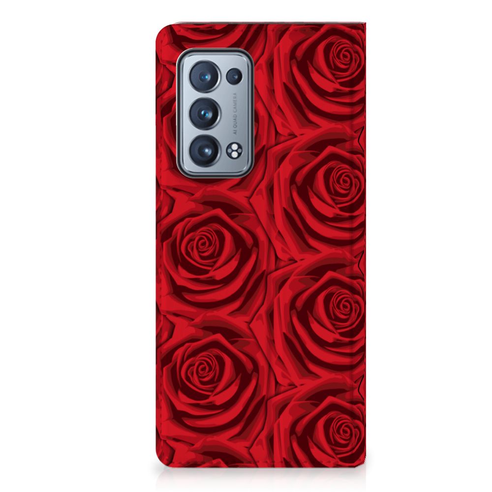 OPPO Reno 6 Pro Plus 5G Smart Cover Red Roses