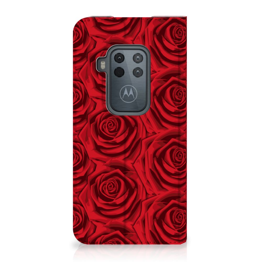Motorola One Zoom Smart Cover Red Roses