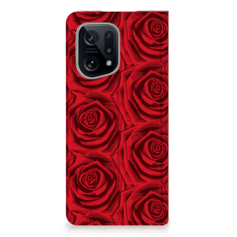 OPPO Find X5 Smart Cover Red Roses