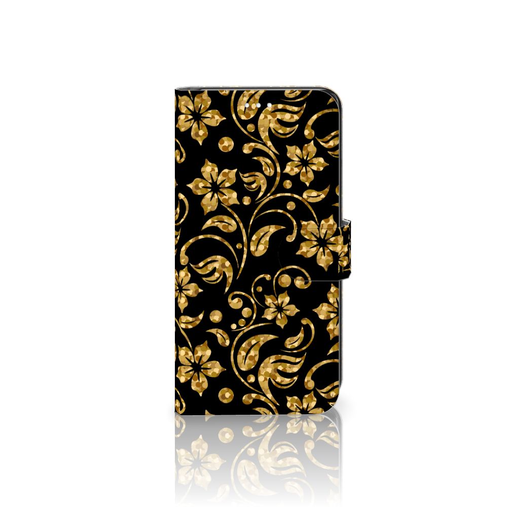 Samsung Galaxy S21 FE Hoesje Gouden Bloemen