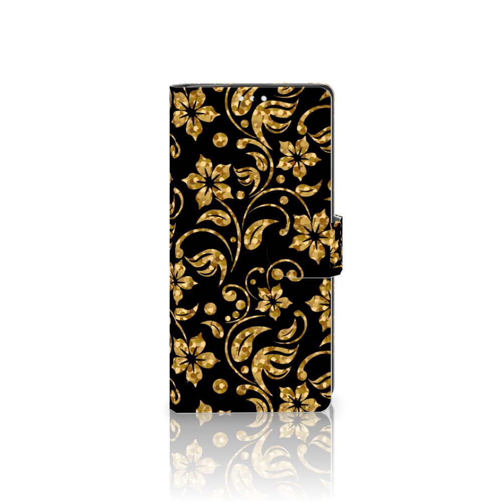 Samsung Galaxy Note 10 Hoesje Gouden Bloemen