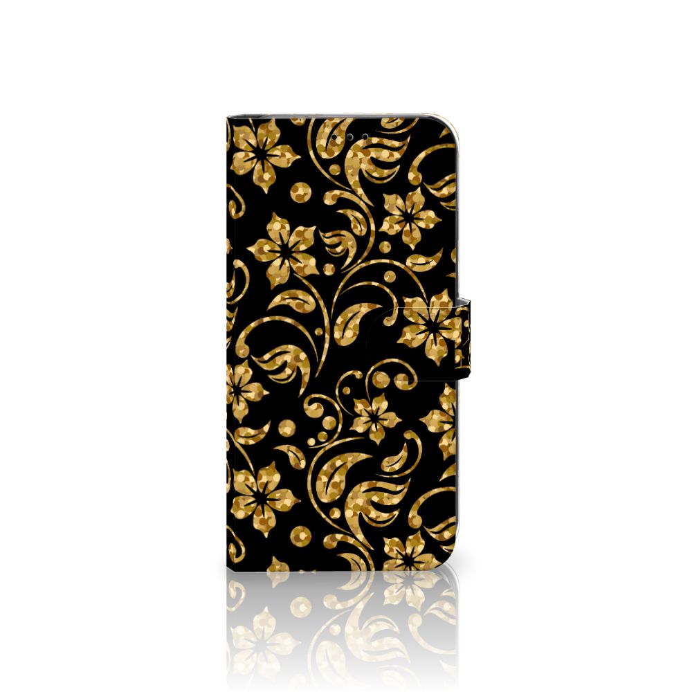 Apple iPhone Xs Max Hoesje Gouden Bloemen