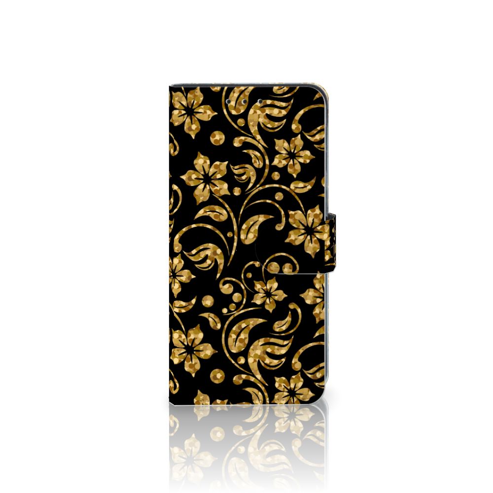 Xiaomi Redmi 8A Hoesje Gouden Bloemen