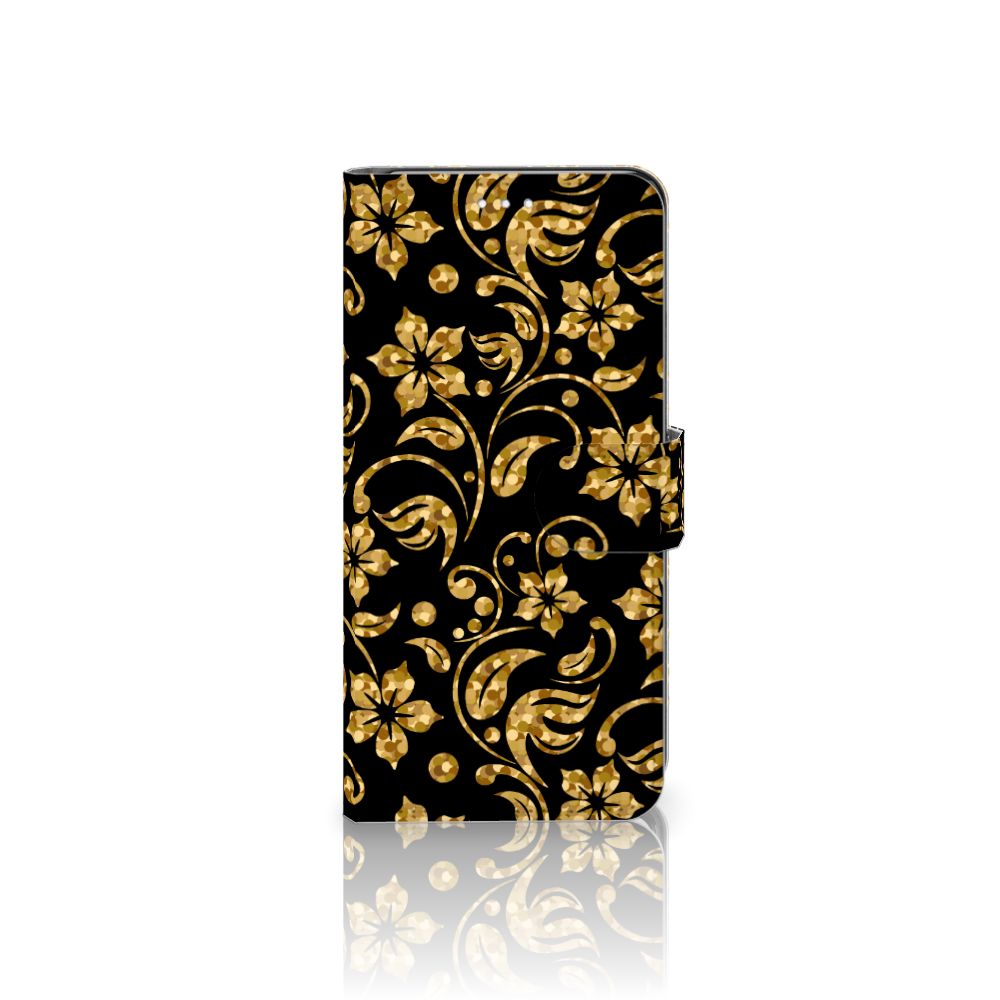 Samsung Galaxy S21 Hoesje Gouden Bloemen