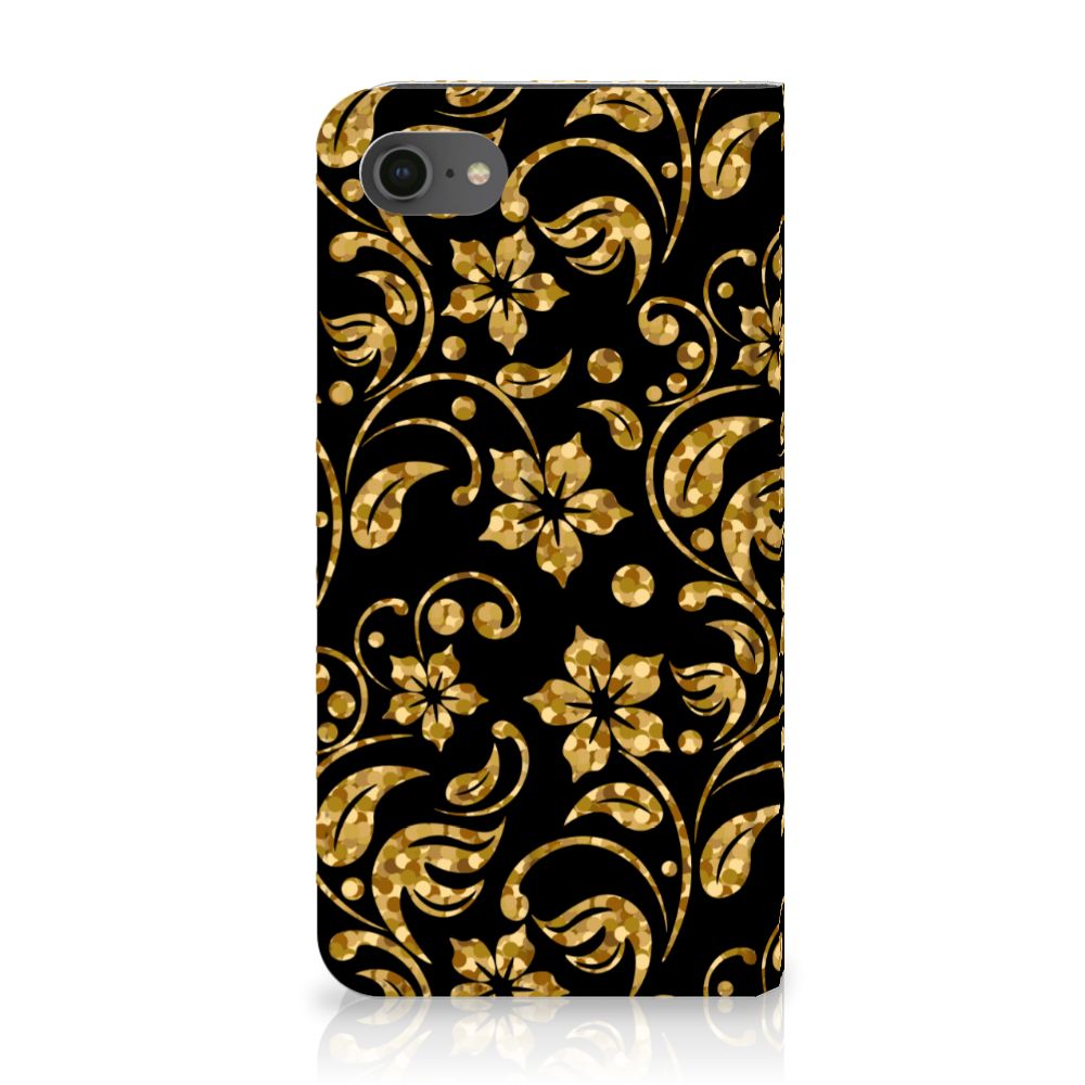 iPhone 7 | 8 | SE (2020) | SE (2022) Smart Cover Gouden Bloemen