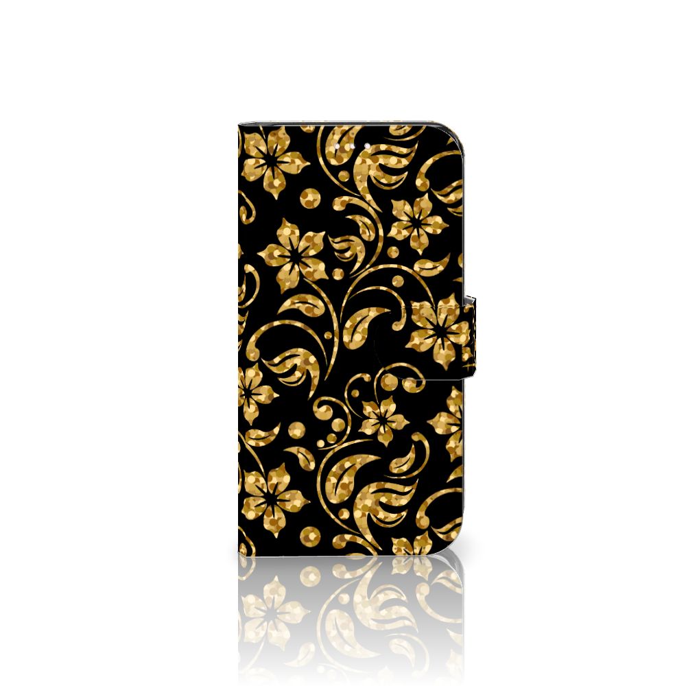 Samsung Galaxy S23 Hoesje Gouden Bloemen