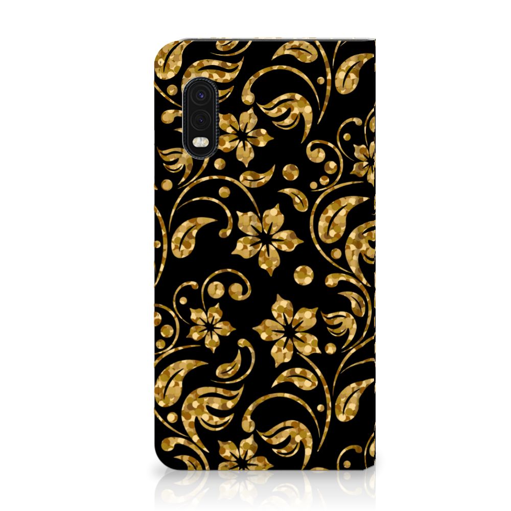 Samsung Xcover Pro Smart Cover Gouden Bloemen