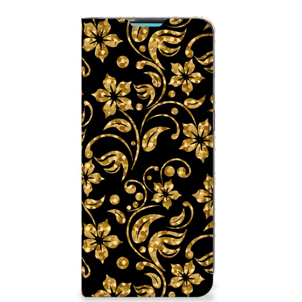 OnePlus 8T Smart Cover Gouden Bloemen