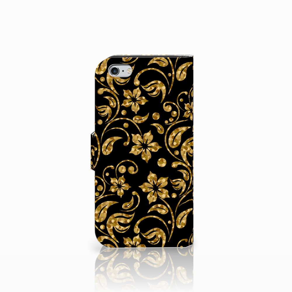 Apple iPhone 6 | 6s Hoesje Gouden Bloemen