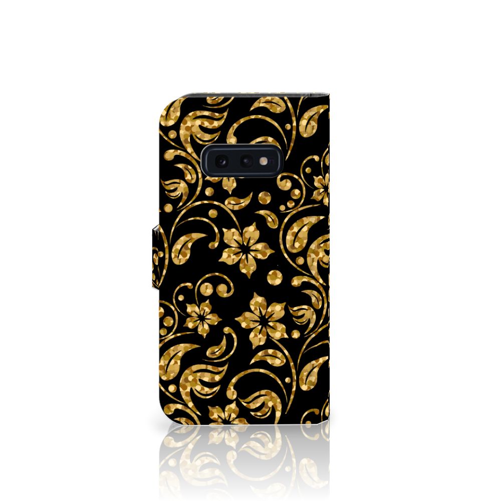 Samsung Galaxy S10e Hoesje Gouden Bloemen