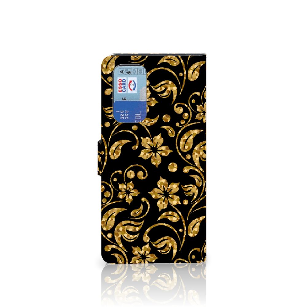 OnePlus 9 Pro Hoesje Gouden Bloemen