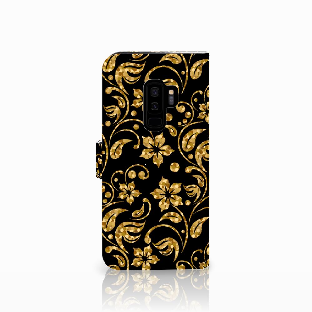 Samsung Galaxy S9 Plus Hoesje Gouden Bloemen