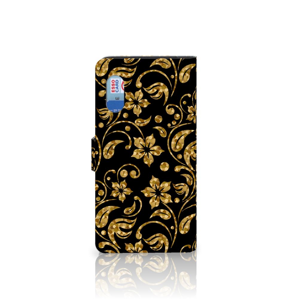 Samsung Xcover Pro Hoesje Gouden Bloemen