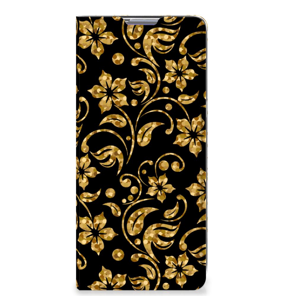 OnePlus 8 Smart Cover Gouden Bloemen