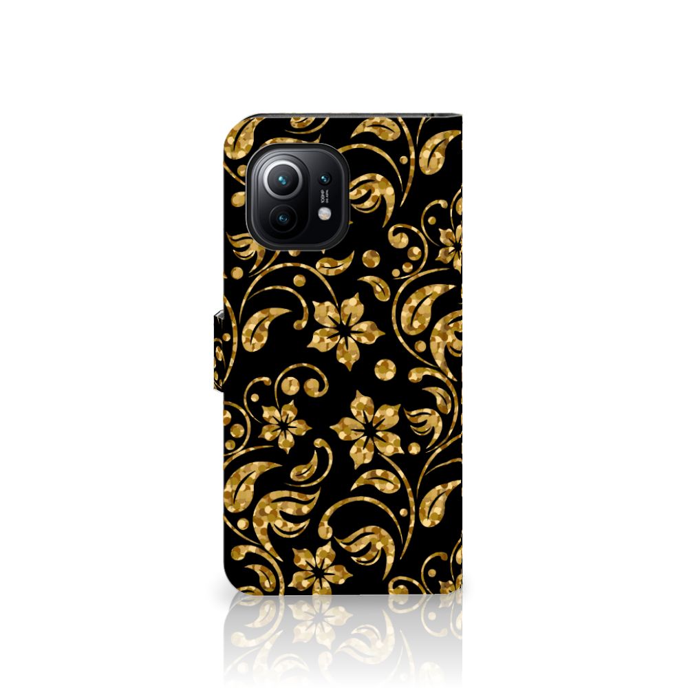 Xiaomi Mi 11 Hoesje Gouden Bloemen