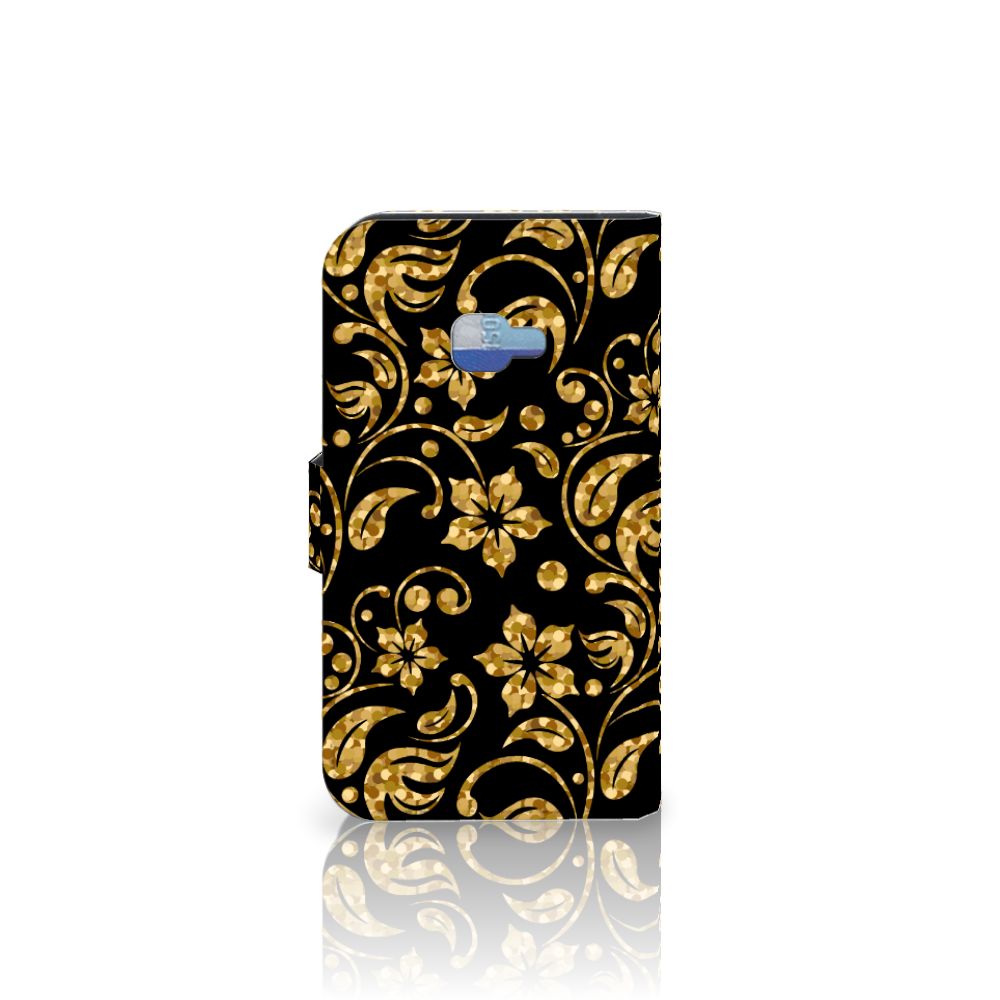 Samsung Galaxy Xcover 4 | Xcover 4s Hoesje Gouden Bloemen