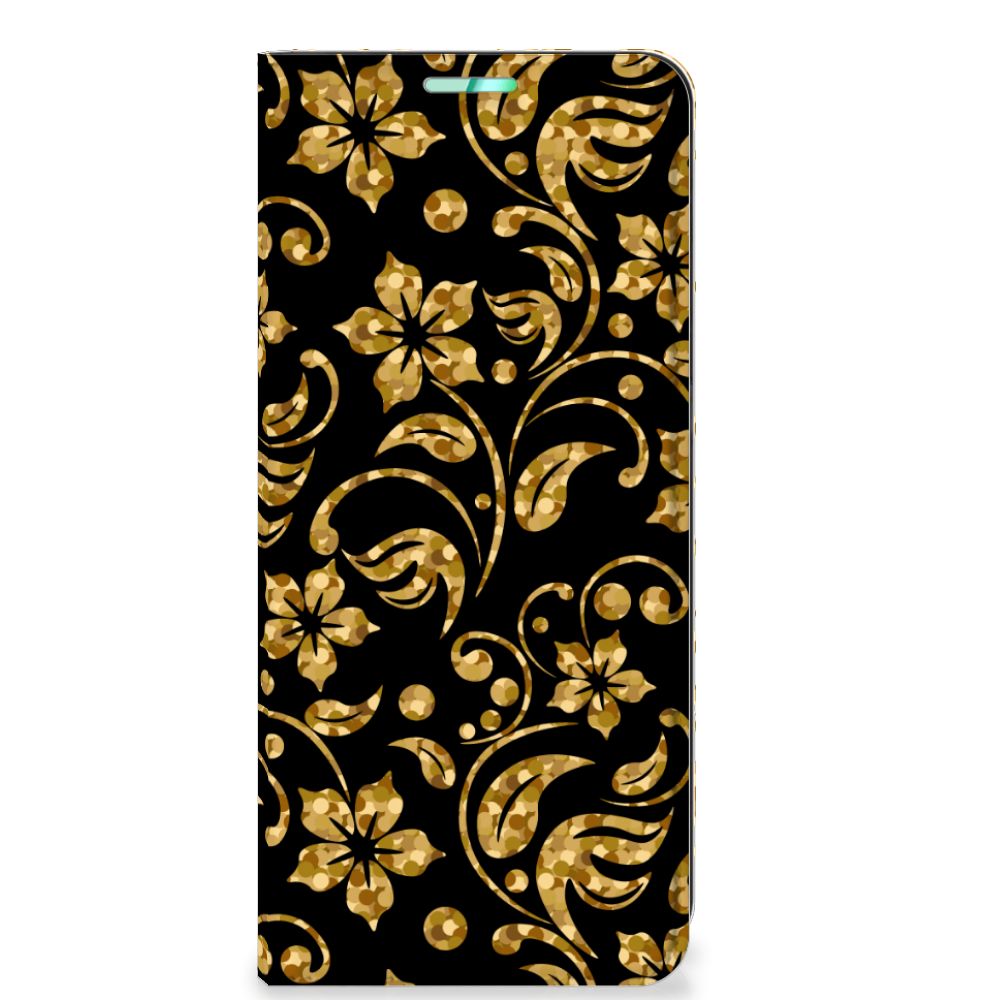 OnePlus 9 Pro Smart Cover Gouden Bloemen