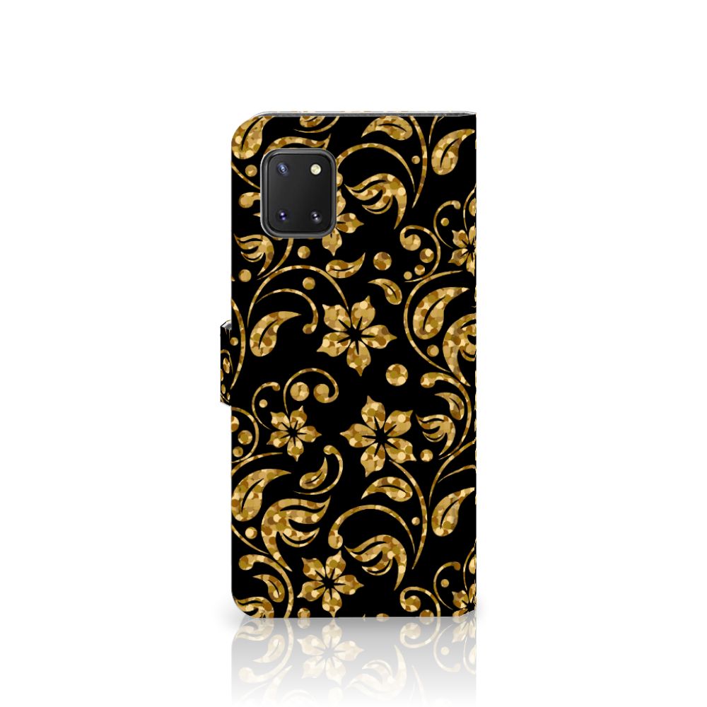 Samsung Note 10 Lite Hoesje Gouden Bloemen