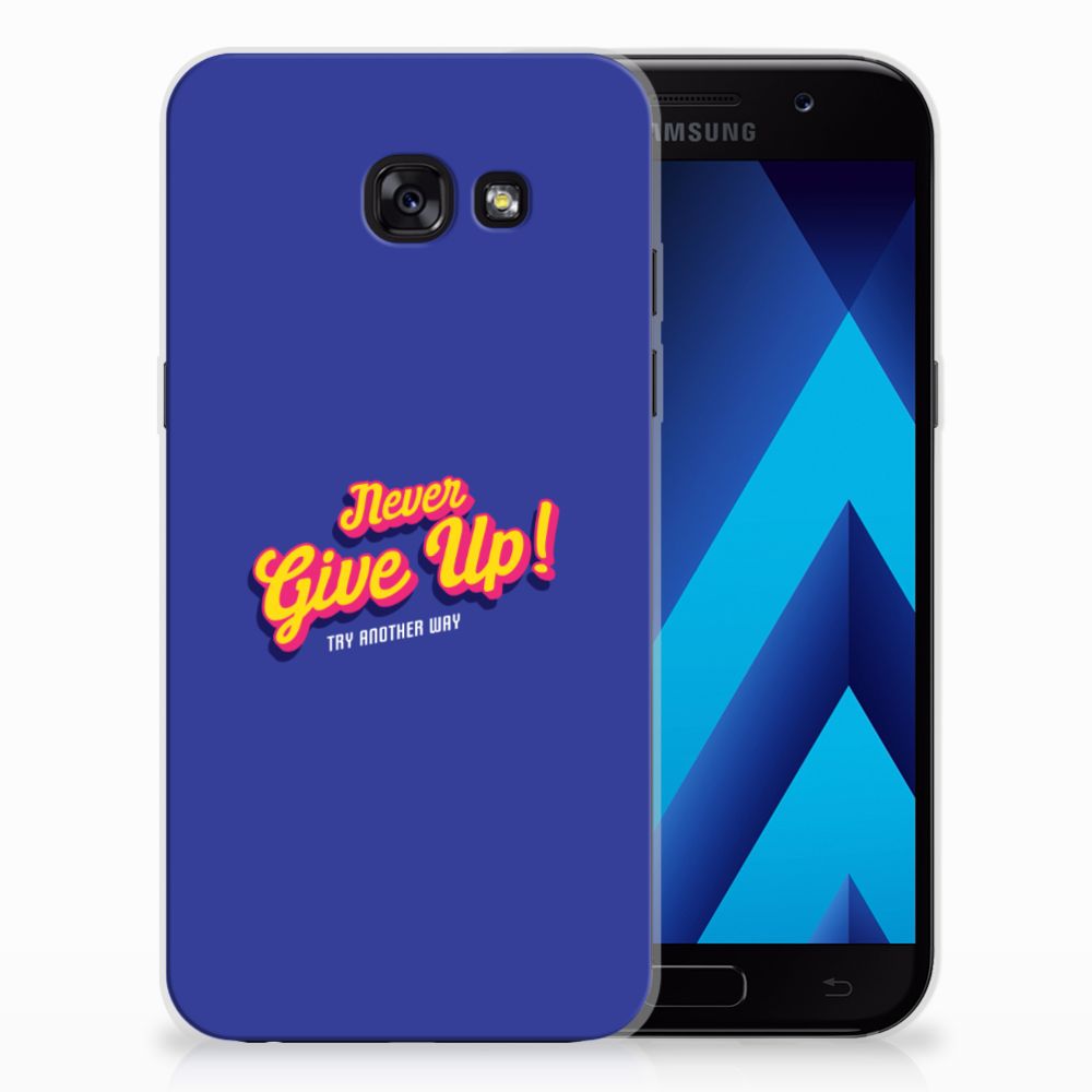 Samsung Galaxy A5 2017 Siliconen hoesje met naam Never Give Up
