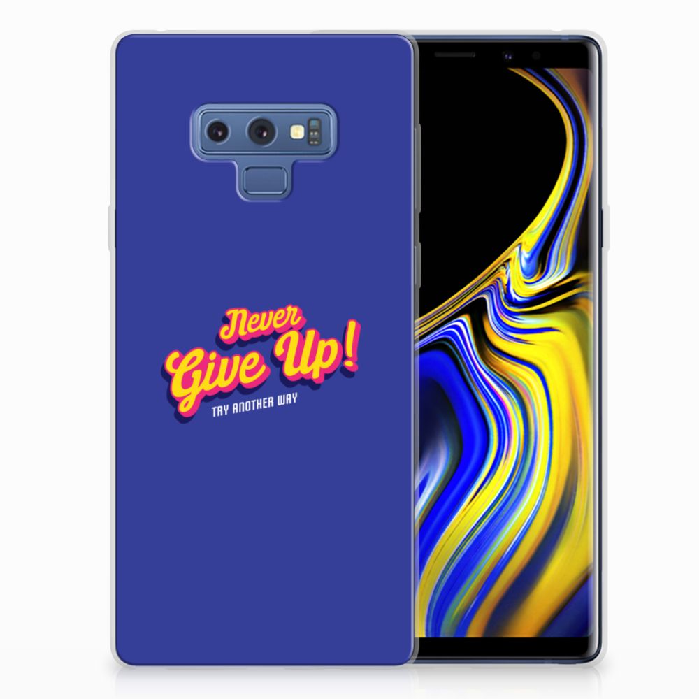 Samsung Galaxy Note 9 Siliconen hoesje met naam Never Give Up