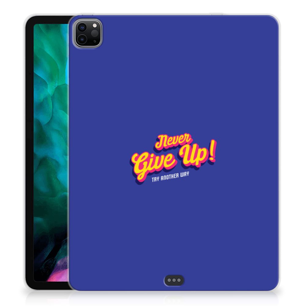 iPad Pro 12.9 (2020) | iPad Pro 12.9 (2021) Back cover met naam Never Give Up