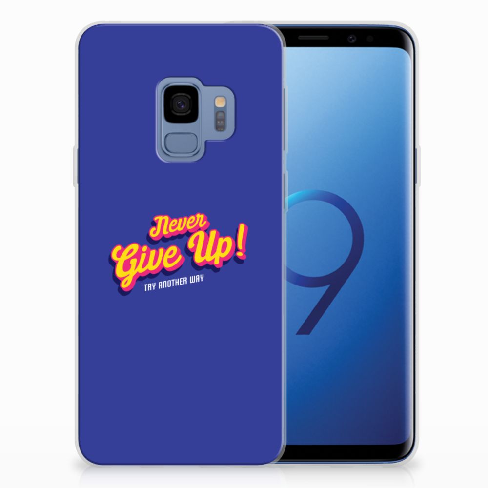Samsung Galaxy S9 Siliconen hoesje met naam Never Give Up