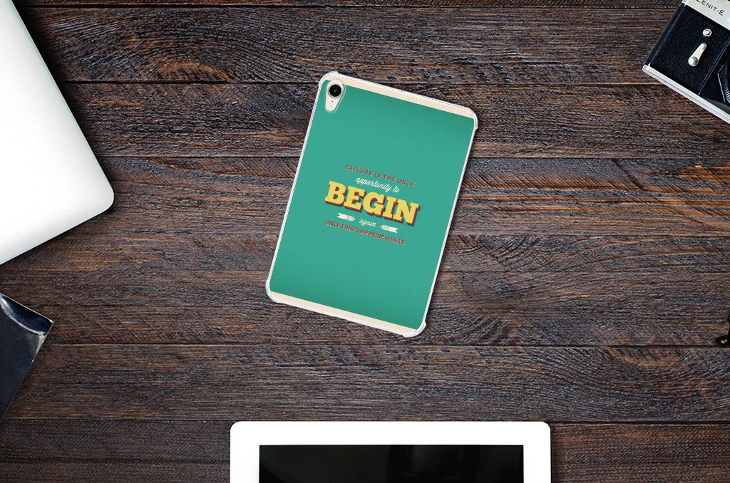 Apple iPad mini 6 (2021) Back cover met naam Quote Begin
