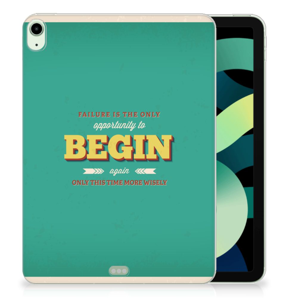 iPad Air (2020/2022) 10.9 inch Back cover met naam Quote Begin