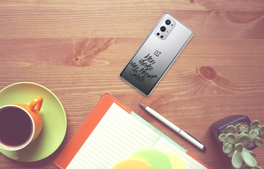 OnePlus 9 Pro Siliconen hoesje met naam Heart Smile