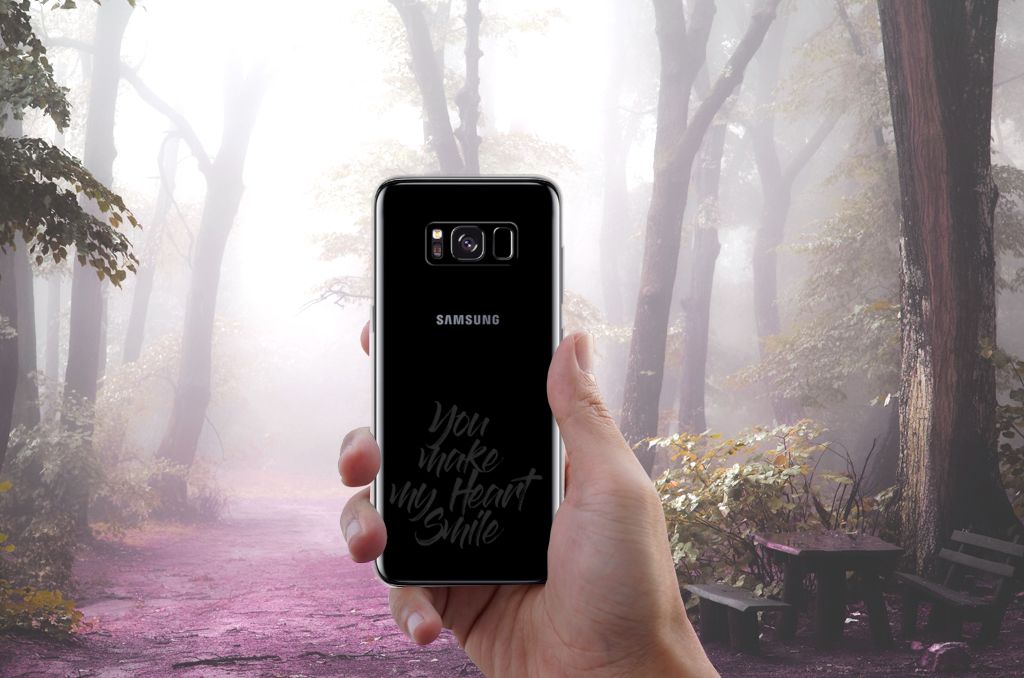 Samsung Galaxy S8 Siliconen hoesje met naam Heart Smile