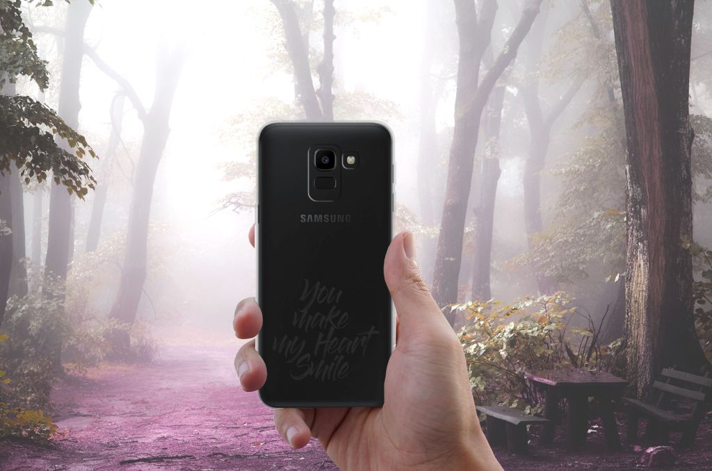 Samsung Galaxy J6 2018 Siliconen hoesje met naam Heart Smile